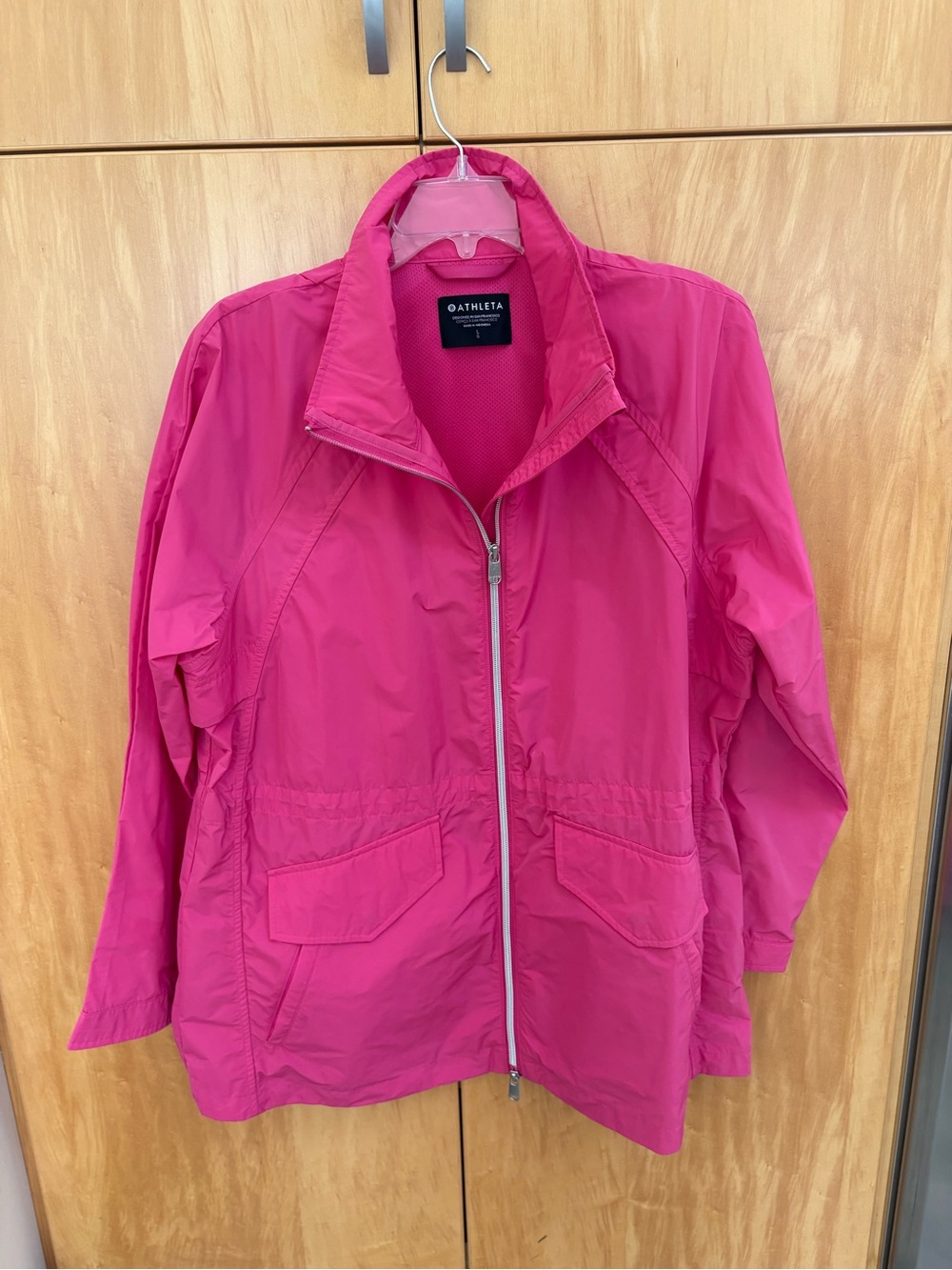 Athleta Fuchsia Lightweight Zip-Front Utility Jacket